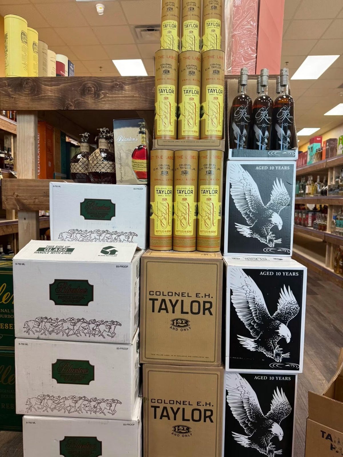 Allocated bourbon at Full Proof Liquor including Blanton's, E.H. Taylor and Eagle Rare